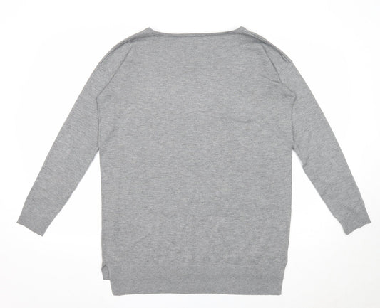 Womens UK Size L RESERVED Grey Pullover Jumper