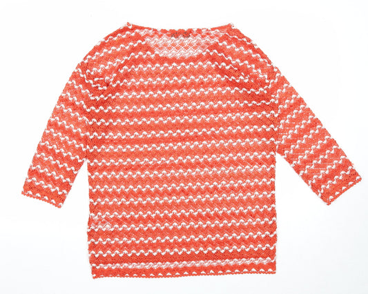 Womens UK Size 8 NEXT Orange Pullover Jumper