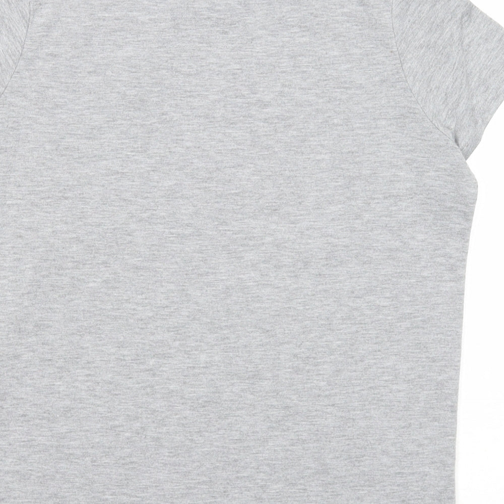 Miss Selfridge Womens Grey Polyester Basic T-Shirt Size 8 Round Neck - Mon Amie