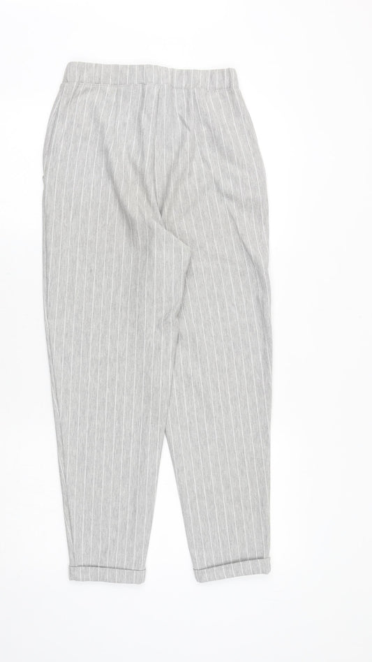 Womens UK Size XS H&M Regular Fit Chino Grey Trousers