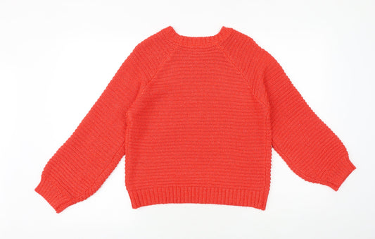 Falmer heritage Womens Red Round Neck Acrylic Pullover Jumper Size M