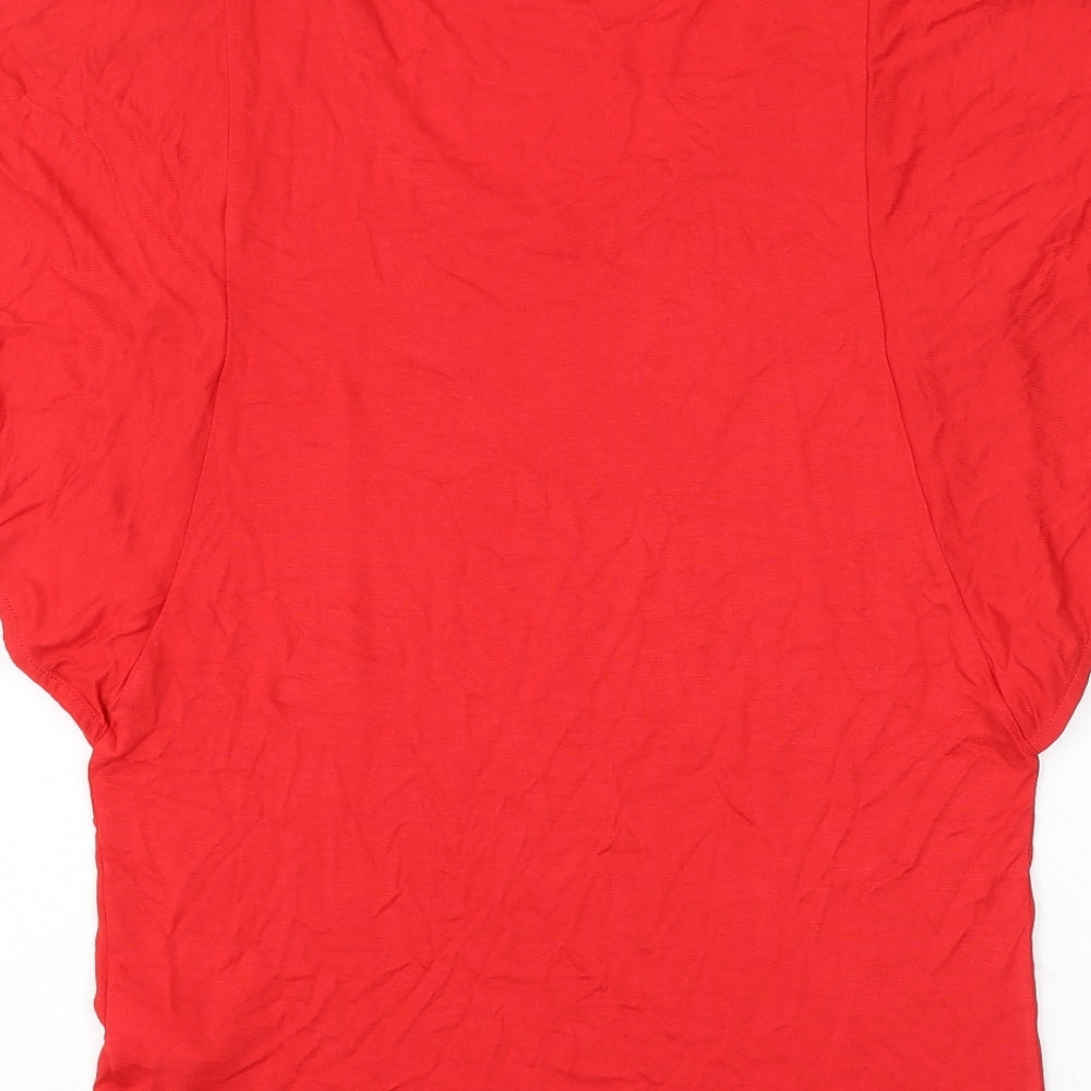 Womens UK Size S Body Flirt Red Tunic T-Shirt