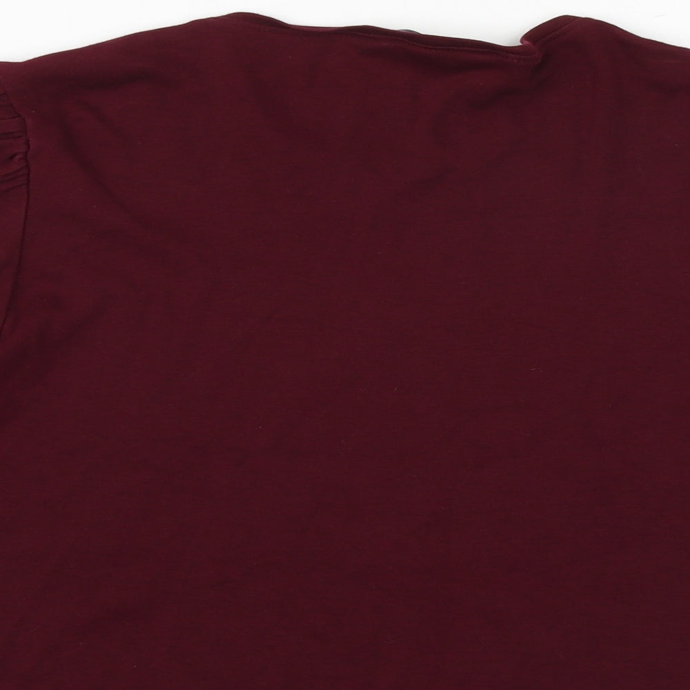 Womens UK Size 12 New Look Purple Basic T-Shirt