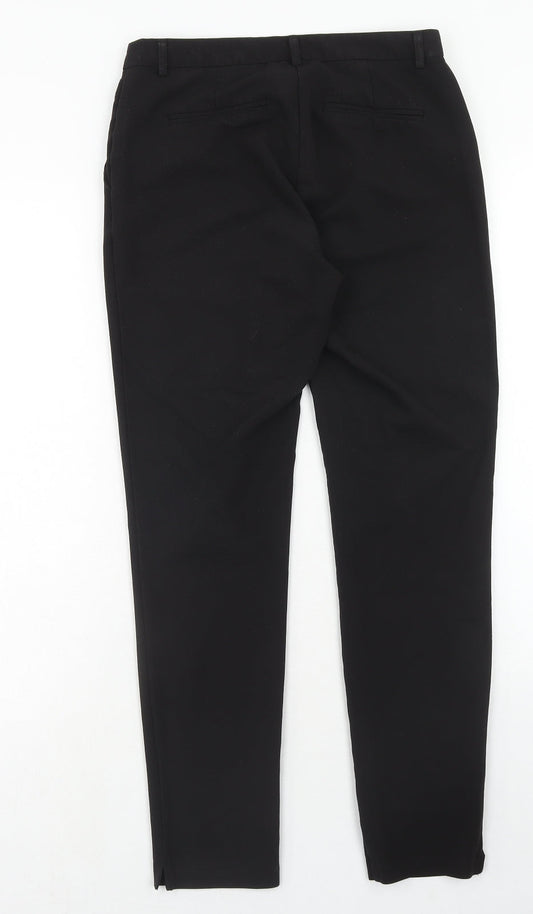 Womens UK Size 8 New Look Regular Fit Chino Black Trousers