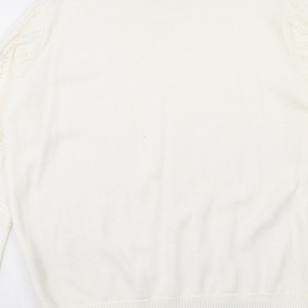 Womens UK Size M EWM Ivory Pullover Jumper