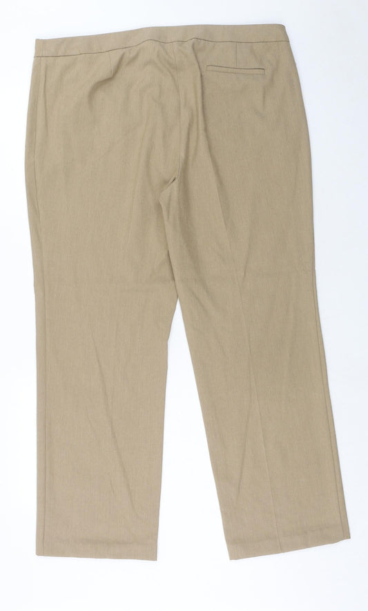 Marks and Spencer Womens Brown Polyester Skimmer Shorts Size 40 in Regular Hook & Eye