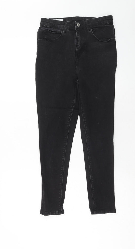 Collusion Womens Black Cotton Skinny Jeans Size 28 in L28 in Regular Zip