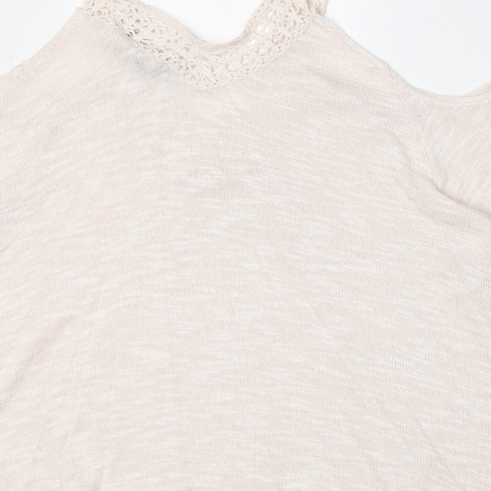 Womens UK Size 8 New Look Pink Basic T-Shirt