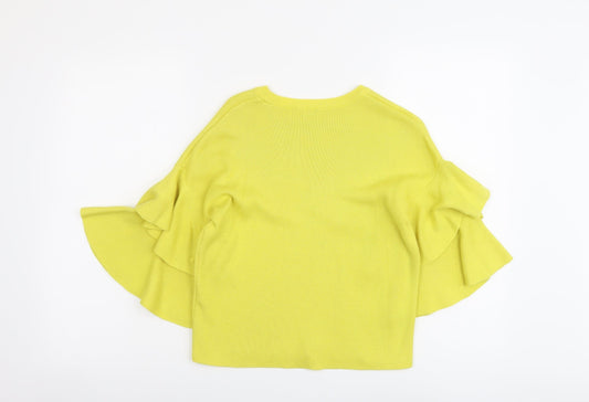 Womens UK Size 6 River Island Yellow Pullover Jumper
