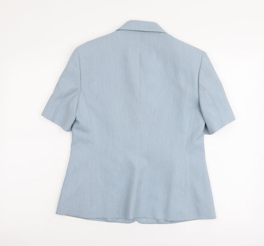 BHS Womens Blue Polyester Jacket Blazer Size 12