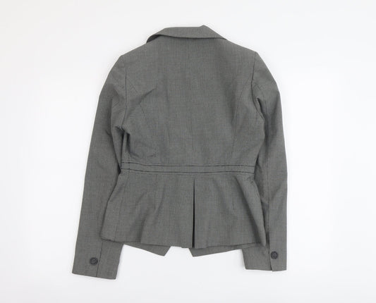 NEXT Womens Grey Polyester Jacket Blazer Size 8