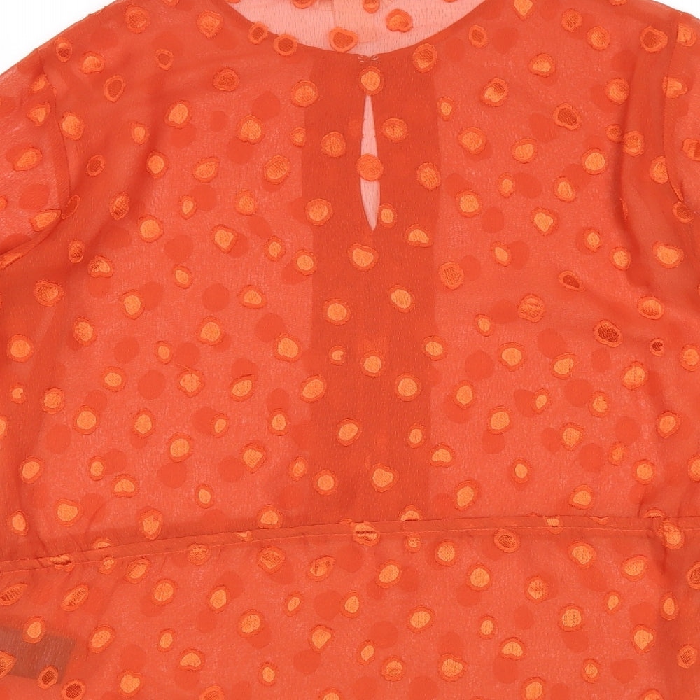 Womens UK Size 10 H&M Red Basic Blouse