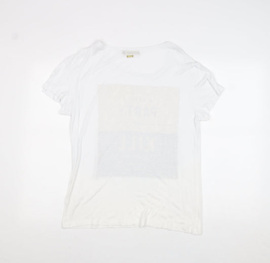 Womens UK Size L House White Basic Tank