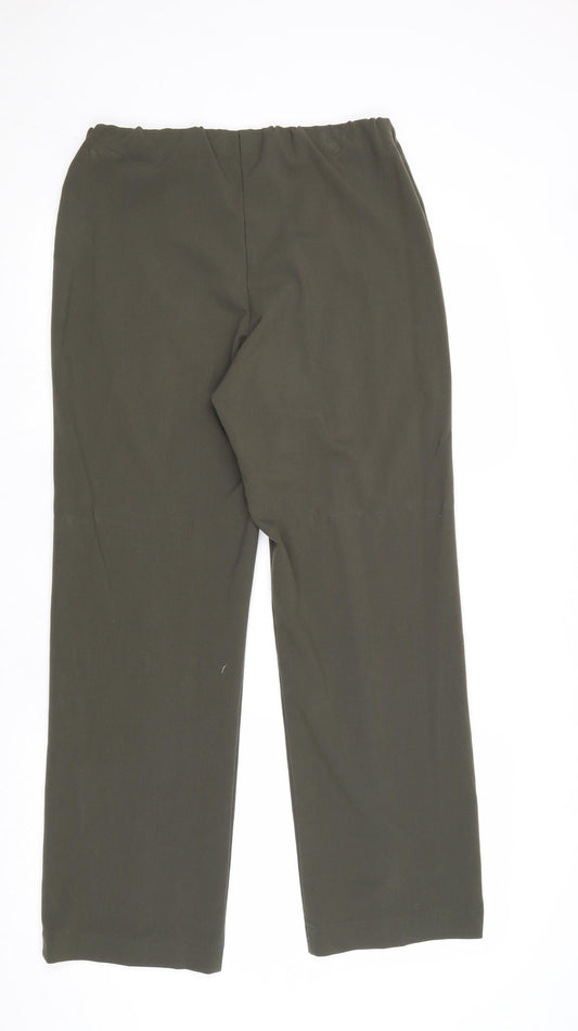 Autonomy Womens Green Polyester Trousers Size 10 Regular