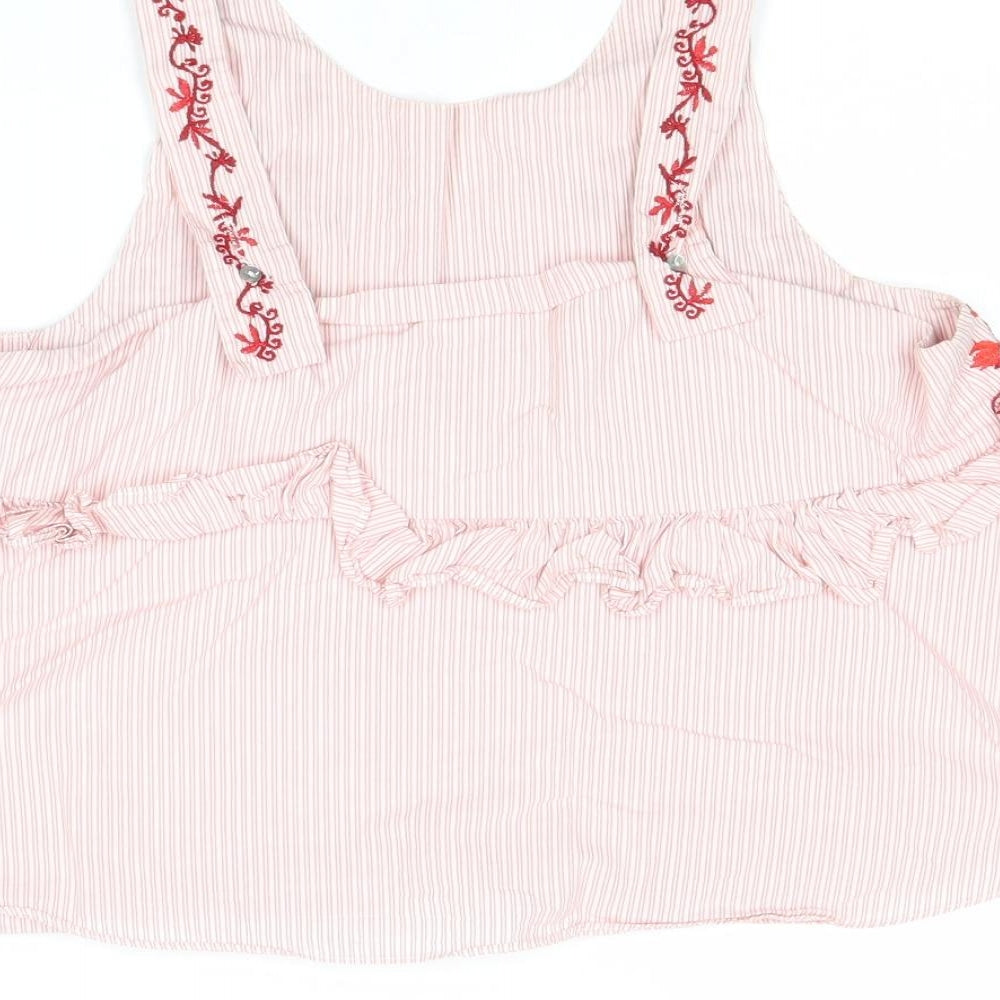 Womens UK Size S Zara Red Basic Tank