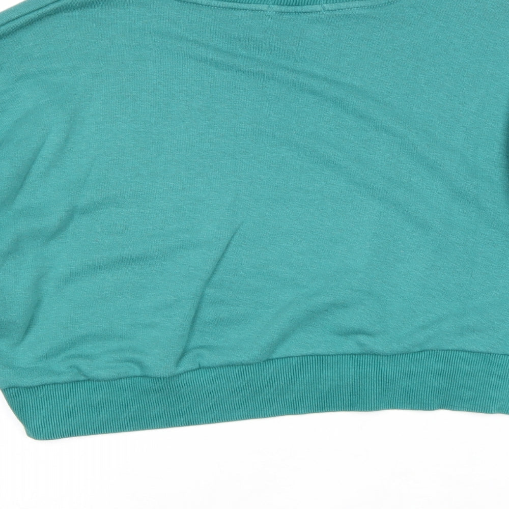 Womens UK Size S Boohoo Green Pullover Sweatshirt