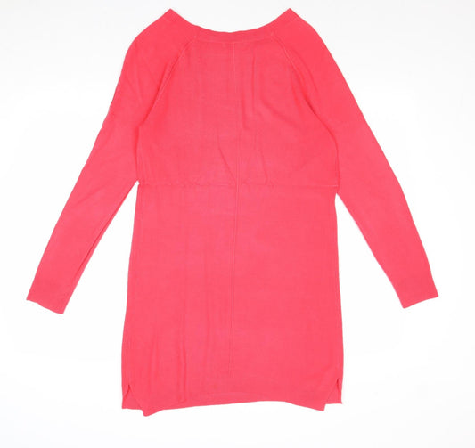 TU Womens Pink Round Neck Acrylic Pullover Jumper Size 8