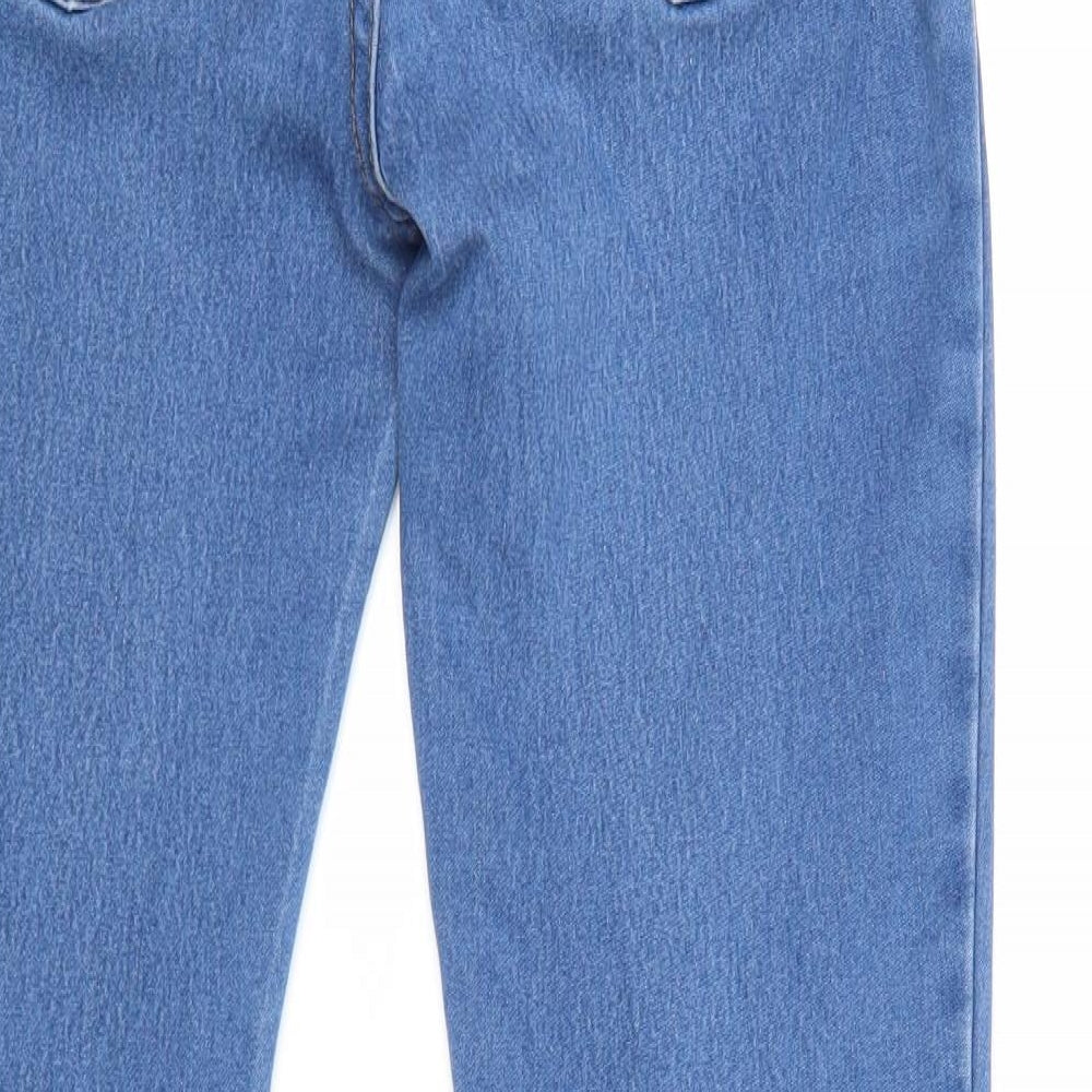 Denim & Co. Womens Blue Cotton Skinny Jeans Size 10 Regular Zip