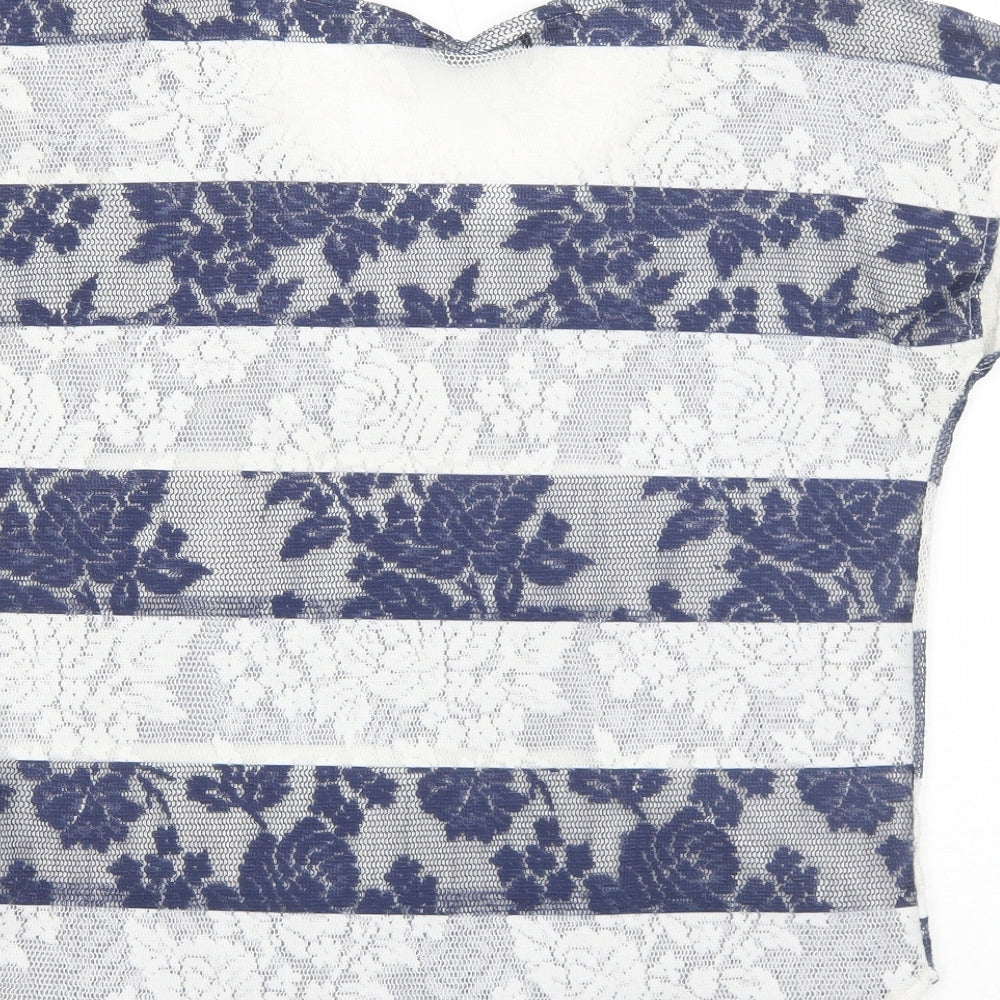 Womens UK Size 8 Atmosphere Blue Basic Blouse