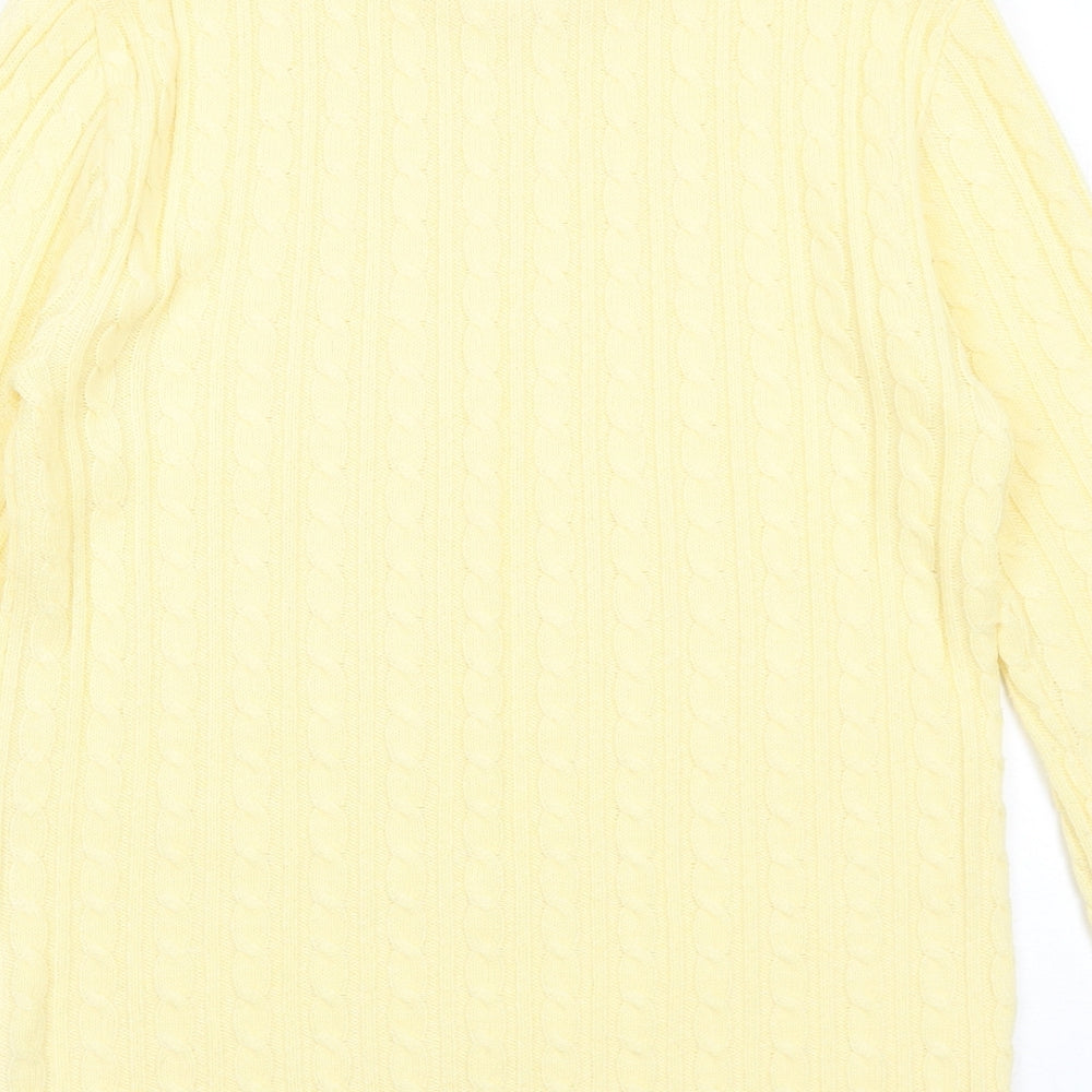 Womens UK Size M Fashion Alert Yellow Pullover Jumper