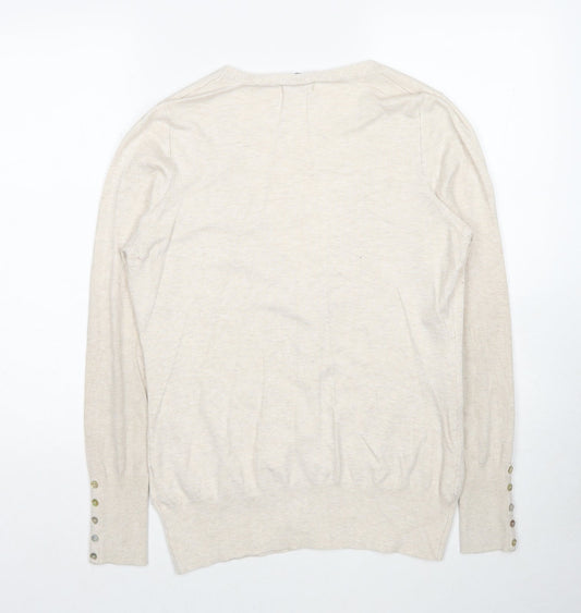 Womens UK Size L Yessica Beige Cardigan Jumper