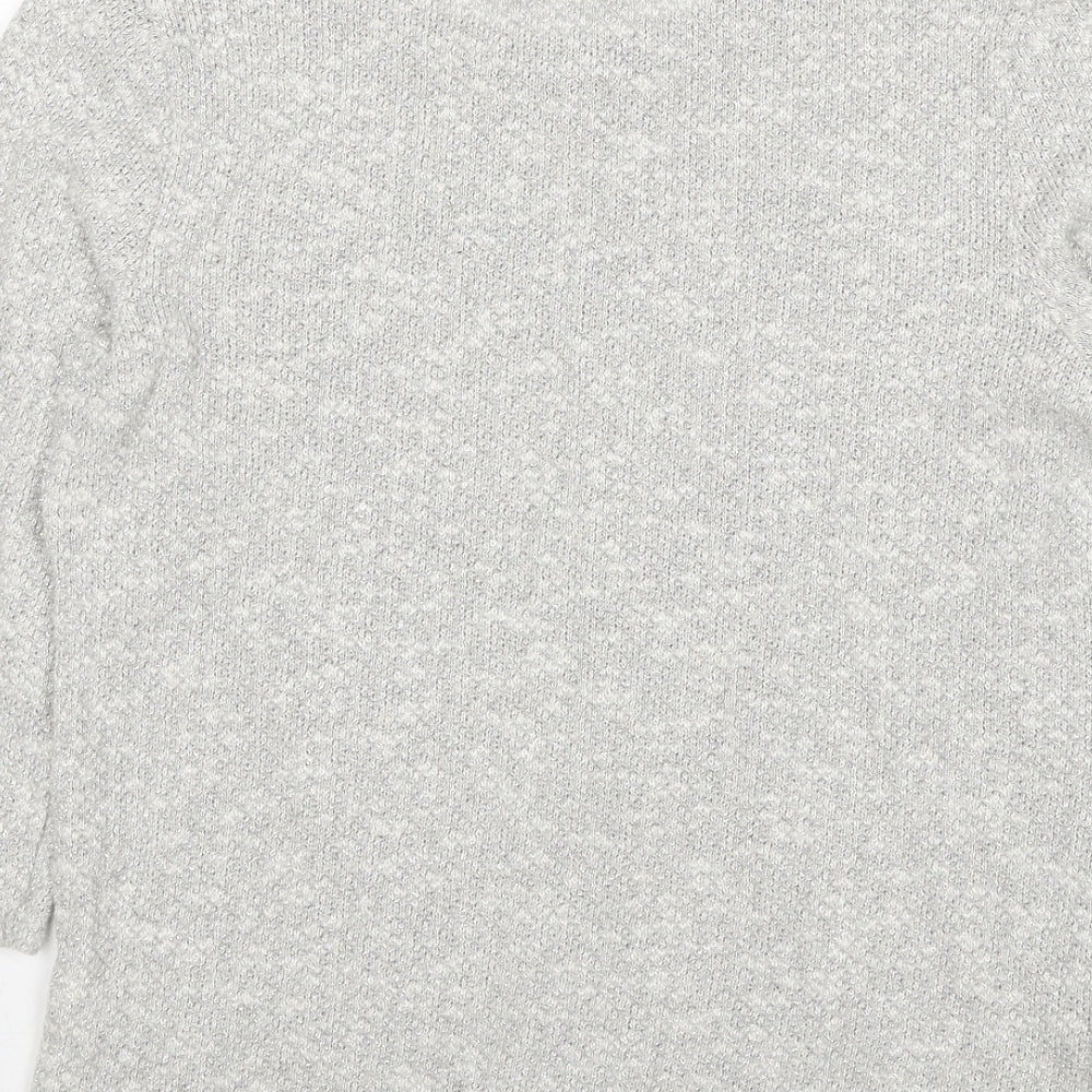 TU Womens Grey Boat Neck Cotton Pullover Jumper Size 10 - Heart