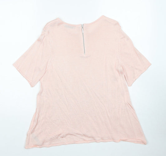 Womens UK Size 12 Per Una Pink Pullover Jumper