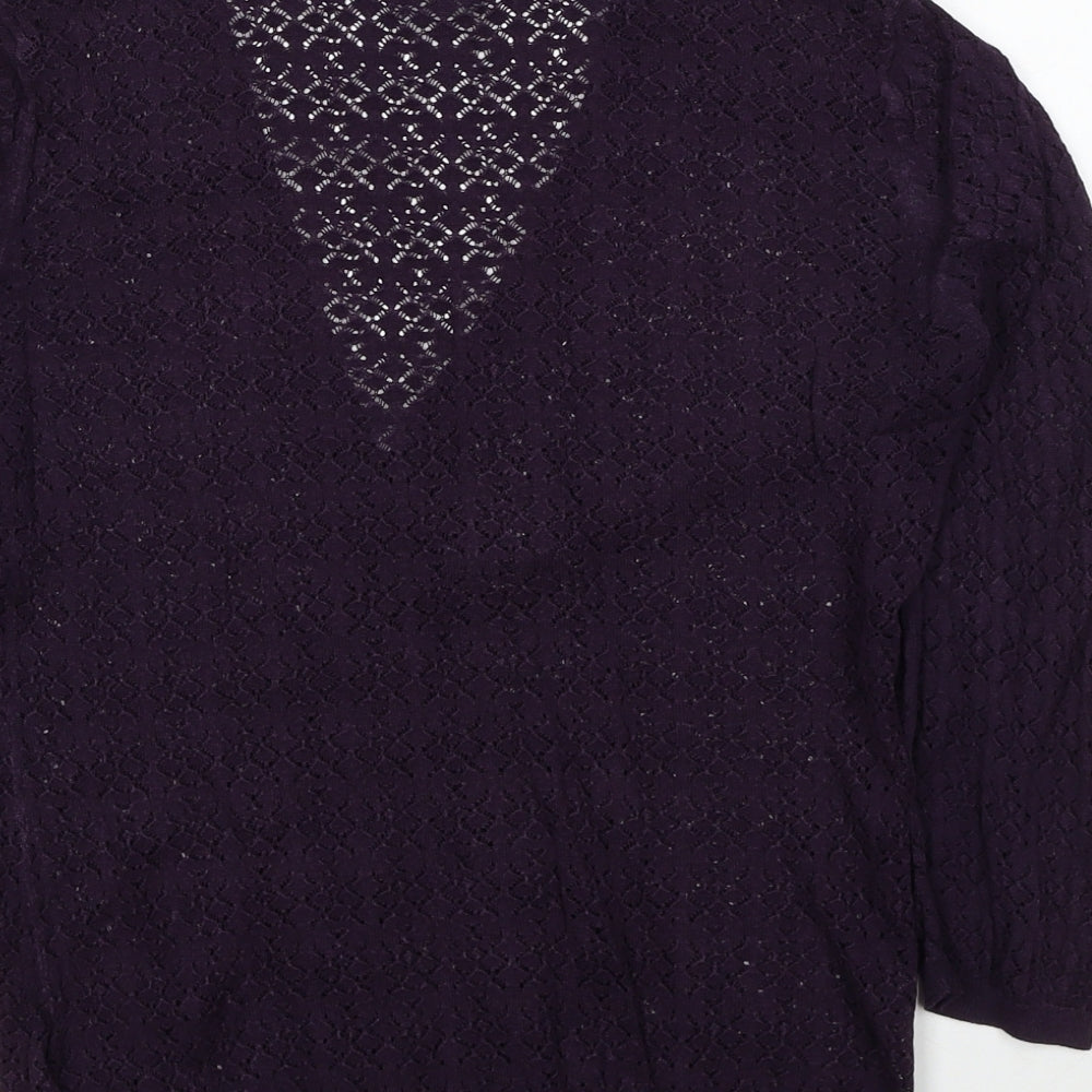 Womens UK Size M H&M Purple Cardigan Jumper