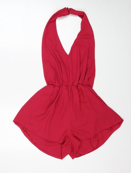 Womens UK Size XS Love One-Piece Pink Romper