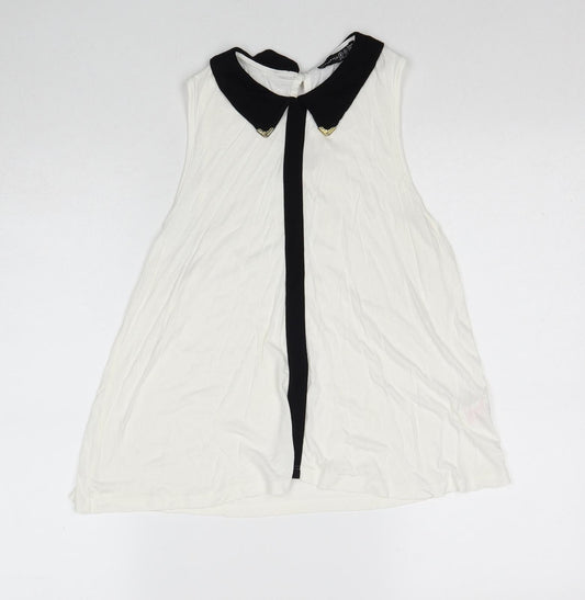 Womens UK Size 8 Atmosphere White Basic Blouse