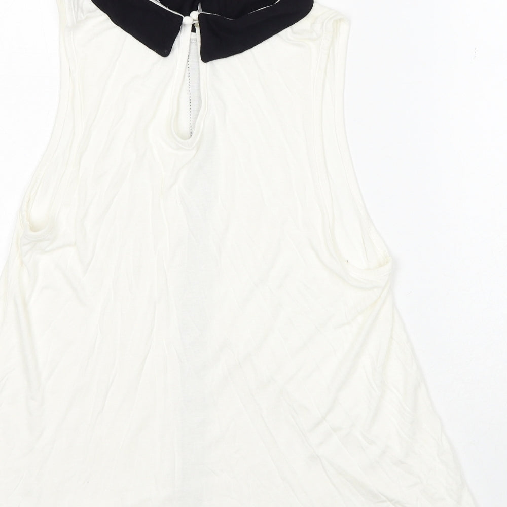 Atmosphere Womens White Viscose Basic Blouse Size 8 Collared