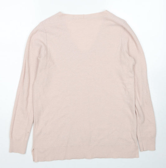 Gap Womens Pink V-Neck Nylon Pullover Jumper Size M