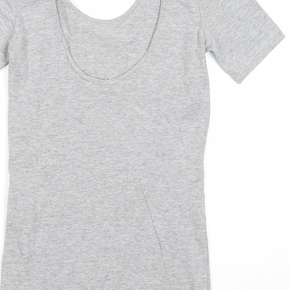 Womens UK Size S FOREVER 21 Grey Basic T-Shirt