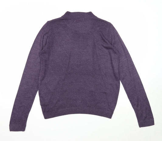 Womens UK Size 10 EWM Purple Pullover Jumper