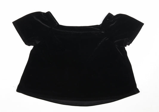 Womens UK Size 8 New Look Black Basic Blouse