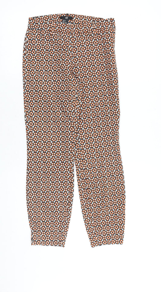 Womens UK Size 4 H&M Regular Fit Multicoloured Trousers