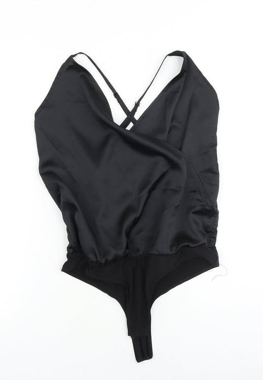 Womens UK Size 10 ASOS One-Piece Black Bodysuit