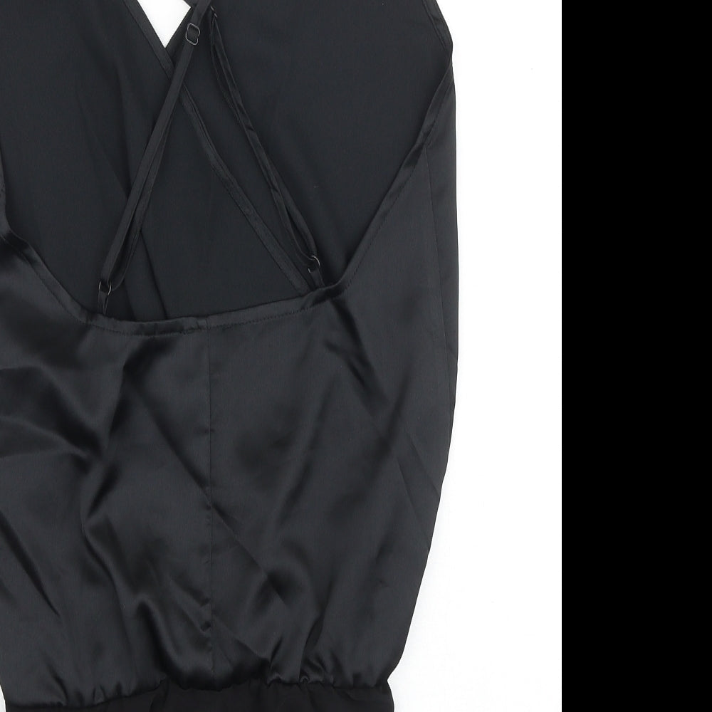 Womens UK Size 10 ASOS One-Piece Black Bodysuit
