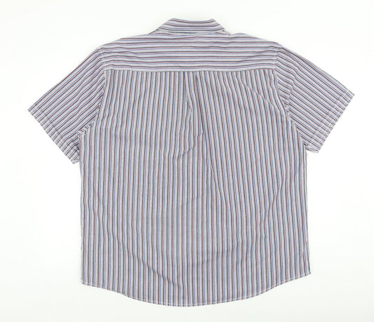 Mens UK Size L Oak valley Multicoloured Button-Up Short Sleeve Casual Shirt