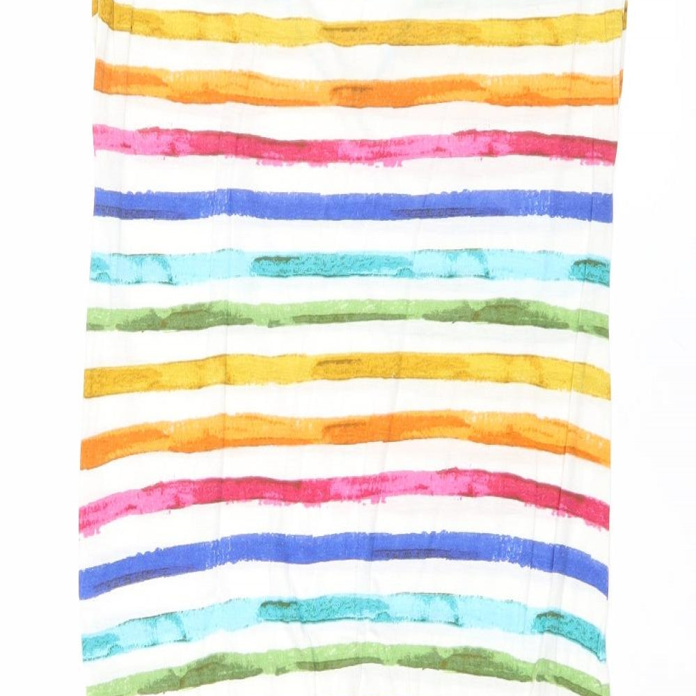 Pepe Jeans London Womens Multicoloured Striped Viscose Tank Dress Size XS V-Neck Pullover