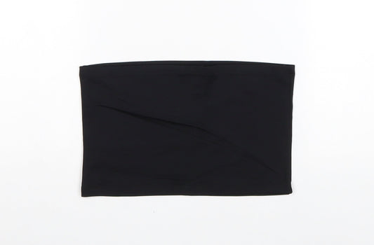 Womens UK Size L Mango Black Cropped Tank