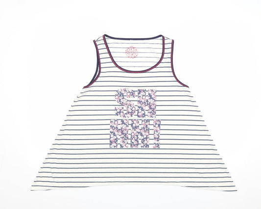 Womens UK Size 14 Debenhams Ivory Basic Tank