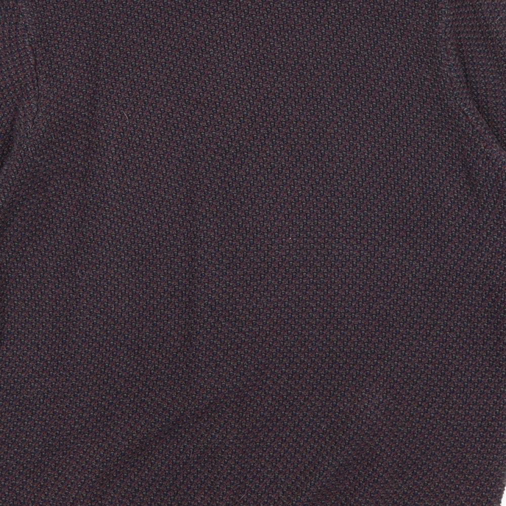 Topman Mens Blue Round Neck Acrylic Pullover Jumper Size M Long Sleeve