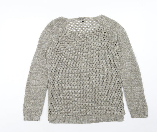 Womens UK Size S H&M Brown Pullover Jumper