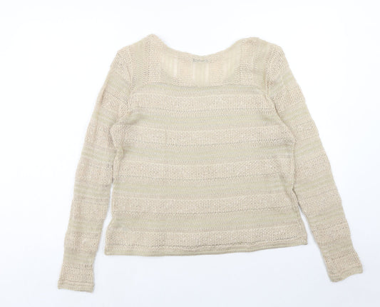 Womens UK Size L Oasis Brown Pullover Jumper