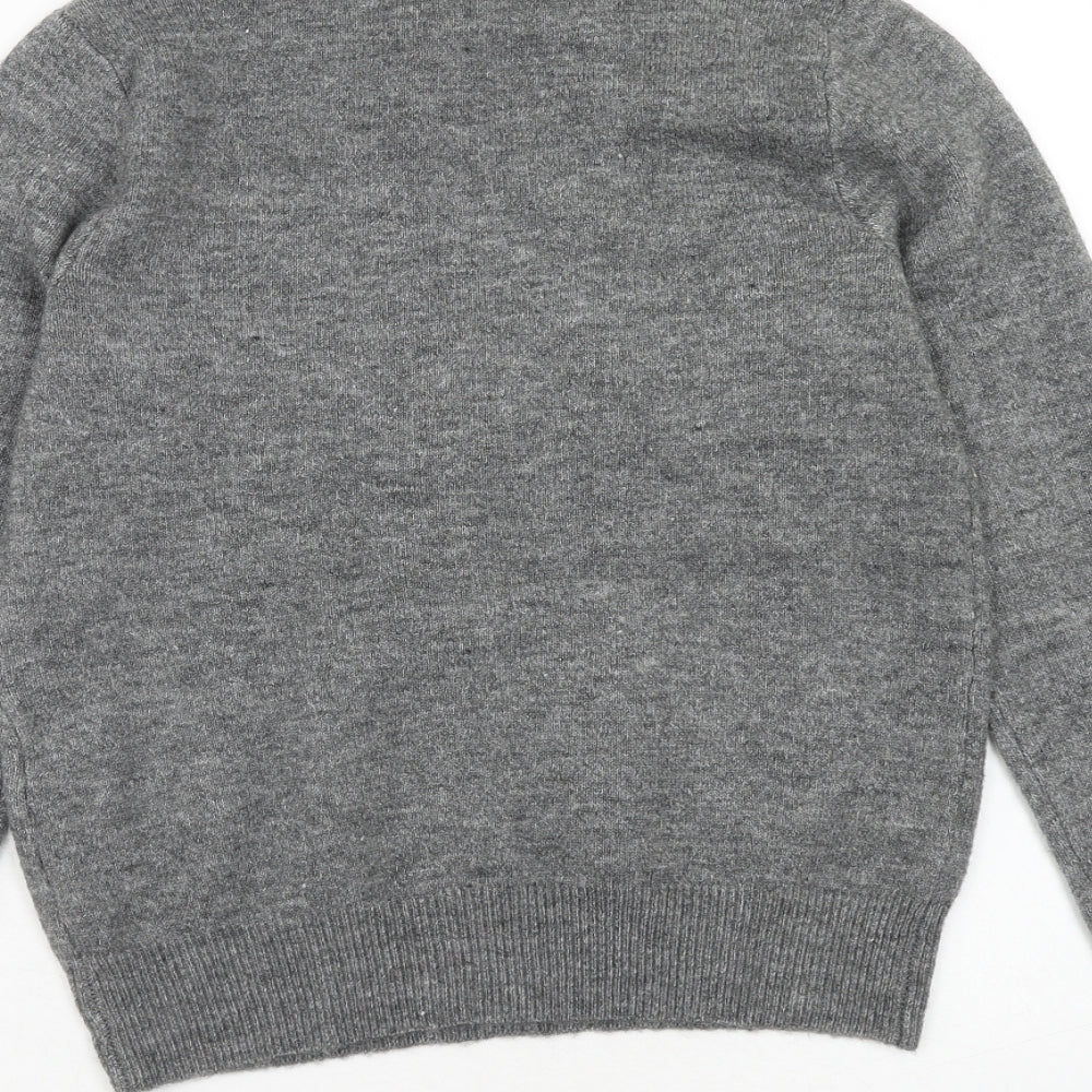 Primark Womens Grey Mock Neck Polyester Pullover Jumper Size S