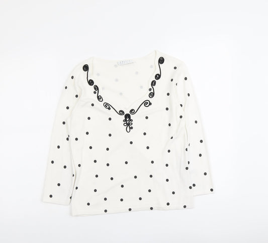 Womens UK Size S Precis White Pullover Jumper
