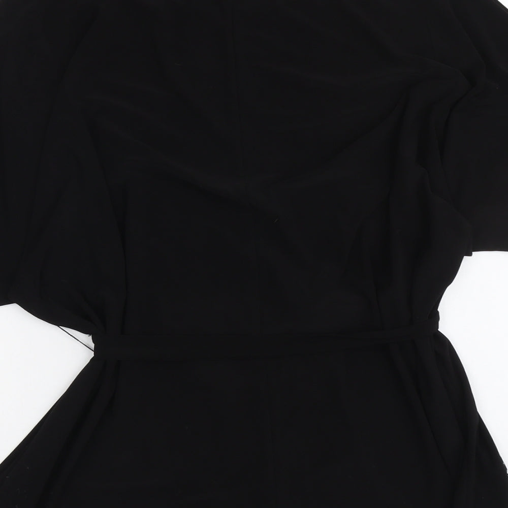Womens UK Size 14 Classic Black Basic Blouse