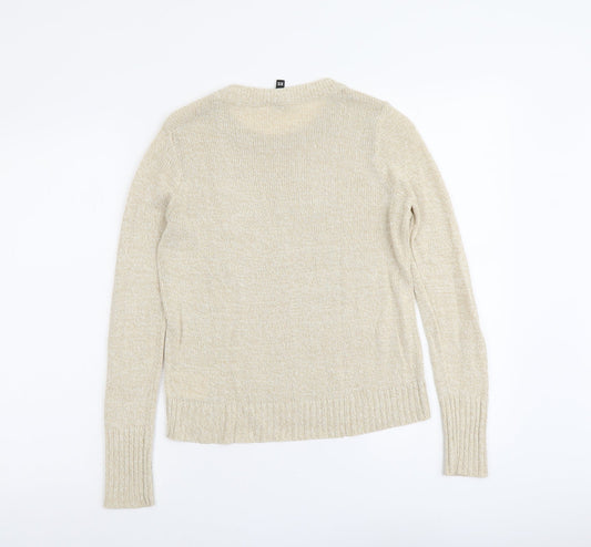 Womens UK Size XS H&M Beige Pullover Jumper