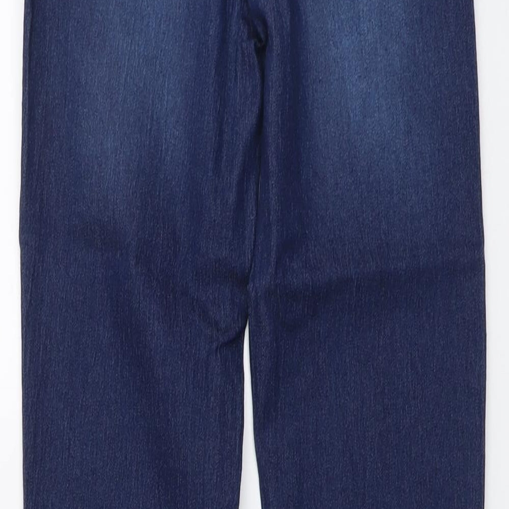 Denim & Co. Womens Blue Cotton Skinny Jeans Size 6 L29 in Regular Button